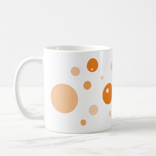 Heb een aangenaam Oranje normaal cirkelvormig Afbe Koffiemok (Links)