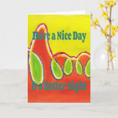 Heb een aangename Wenskaart Verticale Sjabloon (Gele Bloem)