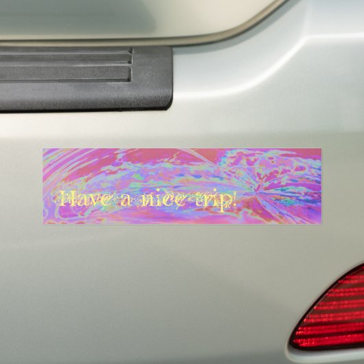 Heb een aardige reis! bumpersticker (Op auto)