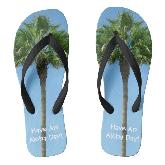 Heb een Aloha-dag Palmboom Teenslippers (Voetbed)