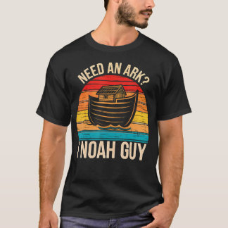 Heb een ark nodig, ik ben Noach, arkboot retro gra T-shirt