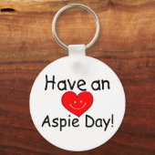 Heb een Aspie-dag (hart) Sleutelhanger (Voorkant)