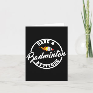 Heb een badminton houding Grappige badminton Kaart