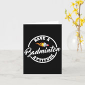 Heb een badminton houding Grappige badminton Kaart (Gele Bloem)