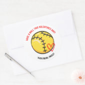 Heb een Ball Softball Valentijnsdag Stickers (Envelop)