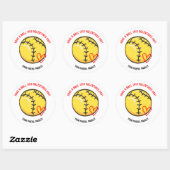 Heb een Ball Softball Valentijnsdag Stickers (Vel)