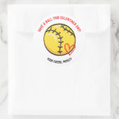 Heb een Ball Softball Valentijnsdag Stickers (Tas)