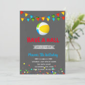 Heb een ballpool-uitnodiging kaart (Staand voorkant)