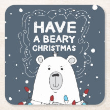Heb een Beary Christmas Polar Beer Art Illustratie