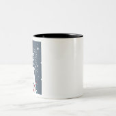 Heb een Beary Christmas Polar Beer Art Illustratie Tweekleurige Koffiemok (Center)