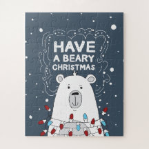 Heb een Beary Kerstpoar Beer Illustratie