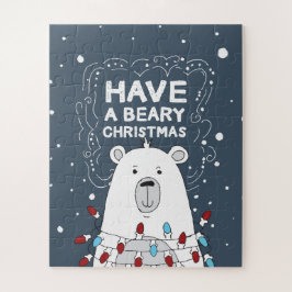 Heb een Beary Kerstpoar Beer Illustratie Legpuzzel