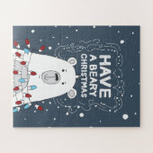 Heb een Beary Kerstpoar Beer Illustratie Legpuzzel (Horizontaal)