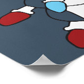 Heb een Beary Kerstpoar Beer Illustratie Poster (Hoek)