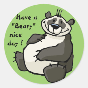 Heb een beary leuke dag ronde sticker