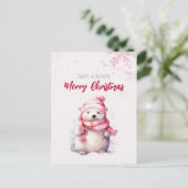 Heb een Beary Merry Christmas Polar Beer Funny Pin Feestdagenkaart (Staand voorkant)