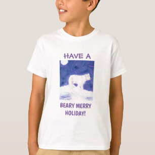 Heb een Beary Merry Holiday polar beer t-shirt