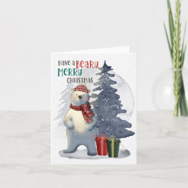 Heb een Beary Vrolijk Kerstfeest Feestdagen Kaart