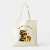 Heb een Bee-utiful Day Schattige meisje in bijenko Tote Bag (Achterkant)