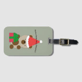 Heb een Beer voor vrolijk kerstfeest Bagagelabel (Voorkant (horizontaal))