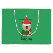 Heb een Beer voor vrolijk kerstfeest Groot Cadeauzakje (Voorkant)