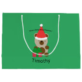 Heb een Beer voor vrolijk kerstfeest Groot Cadeauzakje (Achterkant)