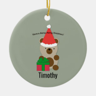 Heb een Beer voor vrolijk kerstfeest Keramisch Ornament