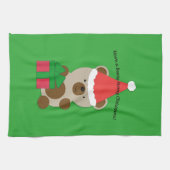 Heb een Beer voor vrolijk kerstfeest Theedoek (Horizontaal)