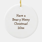 Heb een Beer-y Merry Christmas Keramisch Ornament (Achterkant)