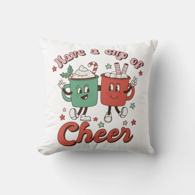 Heb een beker van Cheer Ho Ho Ho Kussen (Voorkant)