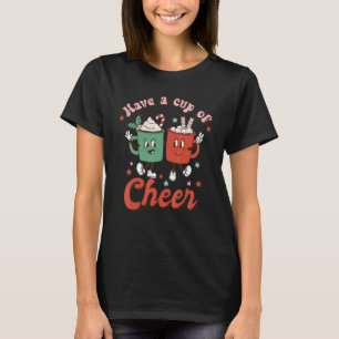 Heb een beker van Cheer Retro Merry-kerst warme Co T-shirt