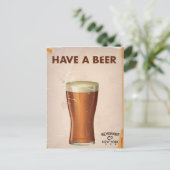 Heb een biertje vintage barposter briefkaart (Staand voorkant)