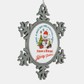 Heb een blote kerst tin sneeuwvlok ornament (Links)