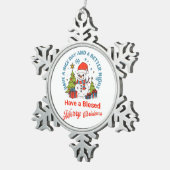 Heb een blote kerst tin sneeuwvlok ornament (Rechts)