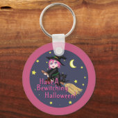 Heb een boeiende halloween! sleutelhanger (Voorkant)