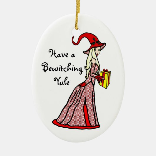 Heb een boeiende Yule Keramisch Ornament (Voorkant)
