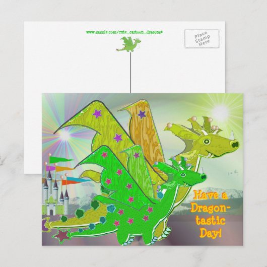 Heb een Briefkaart van de Draken van de Dag (Voorkant / Achterkant)