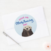 Heb een buitengewoon verbazingwekkende dag Schatti Ronde Sticker (Envelop)