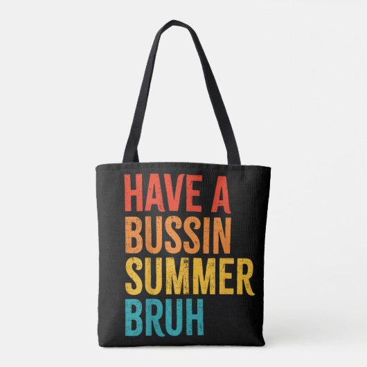 Heb een Bussin Zomer Bruh Retro Leraar Laatste Dag Tote Bag (Achterkant)