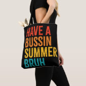 Heb een Bussin Zomer Bruh Retro Leraar Laatste Dag Tote Bag (Dichtbij)