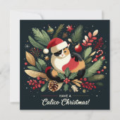 Heb een Calico kerst Feestdagenkaart (Voorkant)