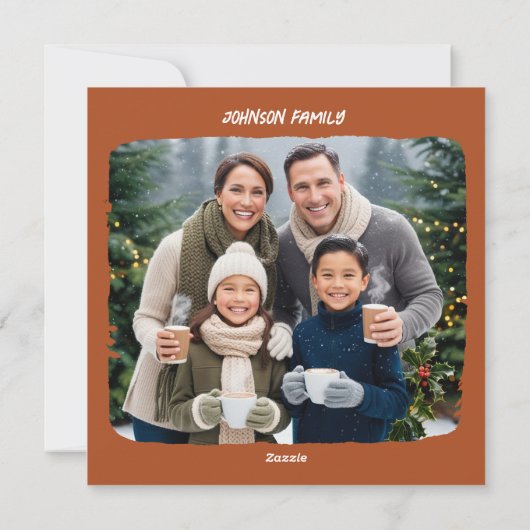 Heb een Calico kerstkrans Feestdagenkaart (Achterkant)