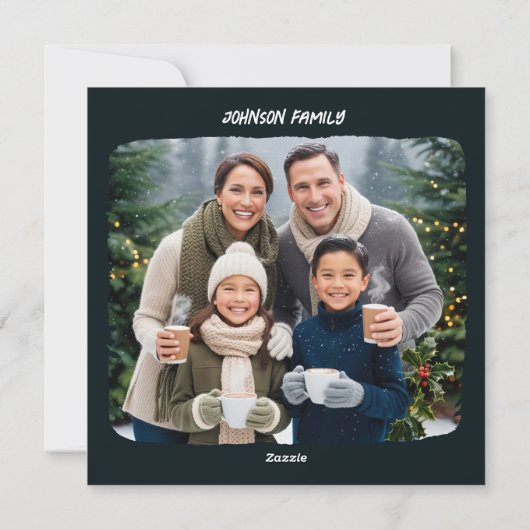 Heb een Calico kerstkrans Feestdagenkaart (Achterkant)