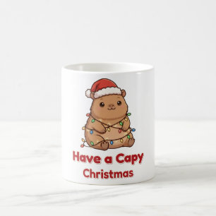 Heb een Capy Kerstmis Capybara Lichtjes Mok