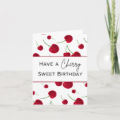 Heb een Cherry Sweet Birthday - Pun Kaart (Voorkant)