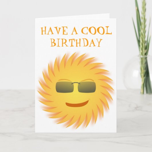 "HEB EEN COOL BIRTHDAY" SUNSHINE KAART (Voorkant)