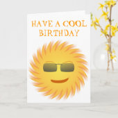 "HEB EEN COOL BIRTHDAY" SUNSHINE KAART (Gele Bloem)