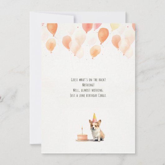 Heb een Corgi-Licious verjaardag. Corgi Birthday K (Achterkant)