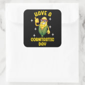 Heb een Corntastische Dag Vierkante Sticker (Tas)