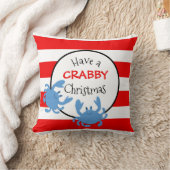 Heb een Crabby-kerstrode Nautical Stripe Kussen (Deken)